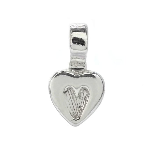 Sterling Silver Heart Bail - Glueing