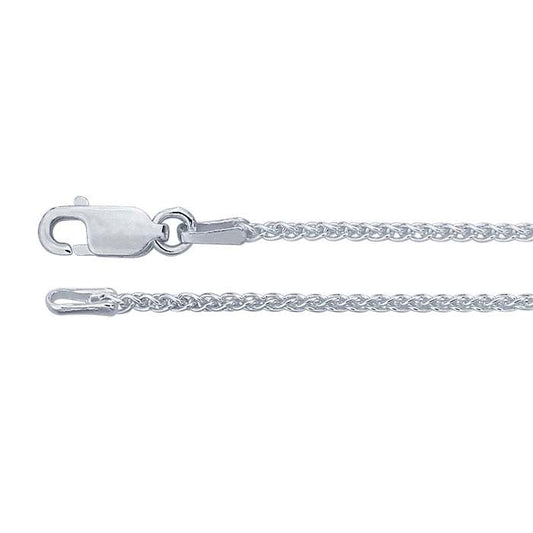 Sterling Silver 1.3mm Round Wheat Chain