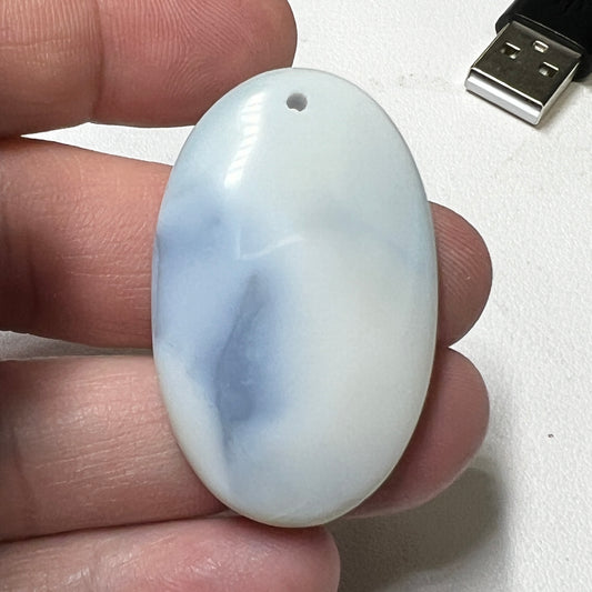 Blue Opal Cabochon 25x41 with hole