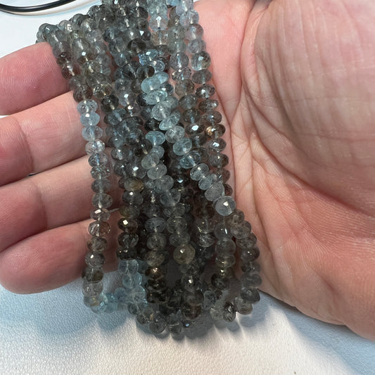 Aquamarine Multi-Hue Faceted Beads 5.5mm Aquamarine Strand (16")