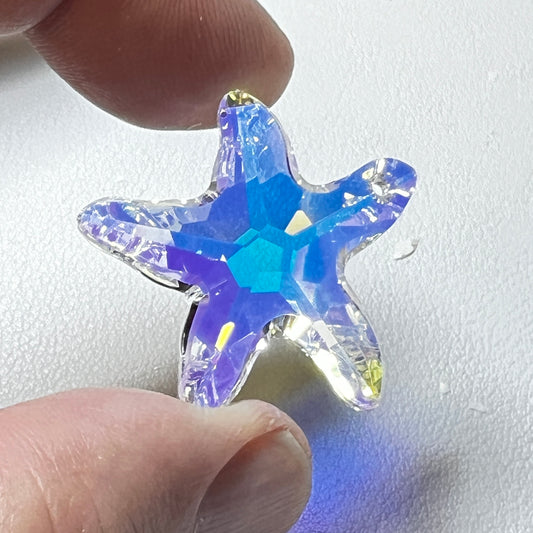 Swarovski 6721 28mm Starfish Pendant Crystal AB