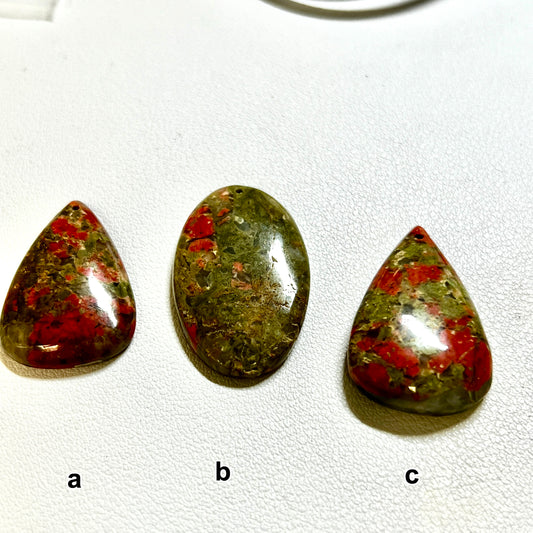 Unakite Cabochons With Hole from the US