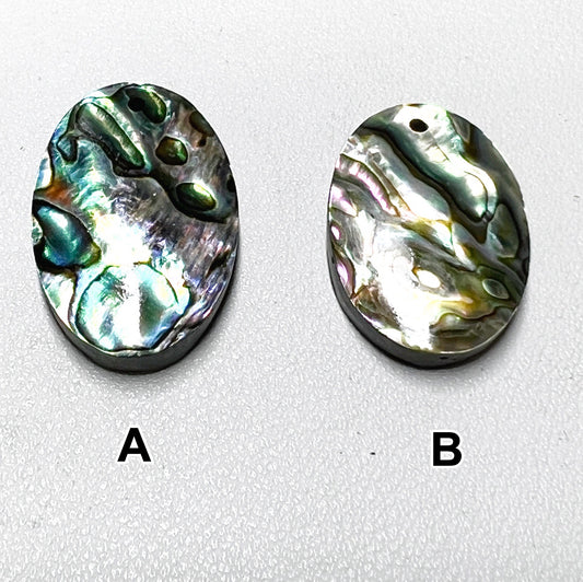 Abalone cabochon with hole