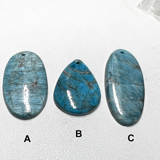 Apatite Cabochons With hole